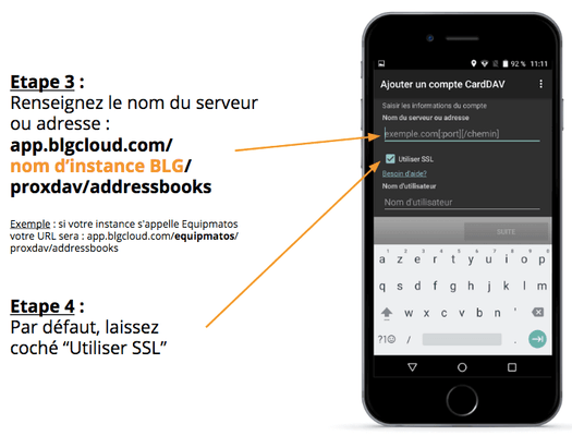 Synchronisation des contacts - CRM - Synchroniser mes contacts CRM blgCloud sur mon téléphone iOS ou Android