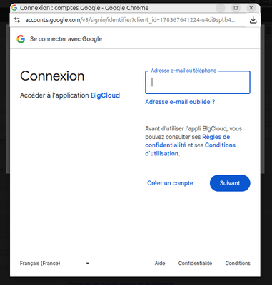 Prestation - Paramétrage - Politique de confidentialité - Application OAuth BlgCloud